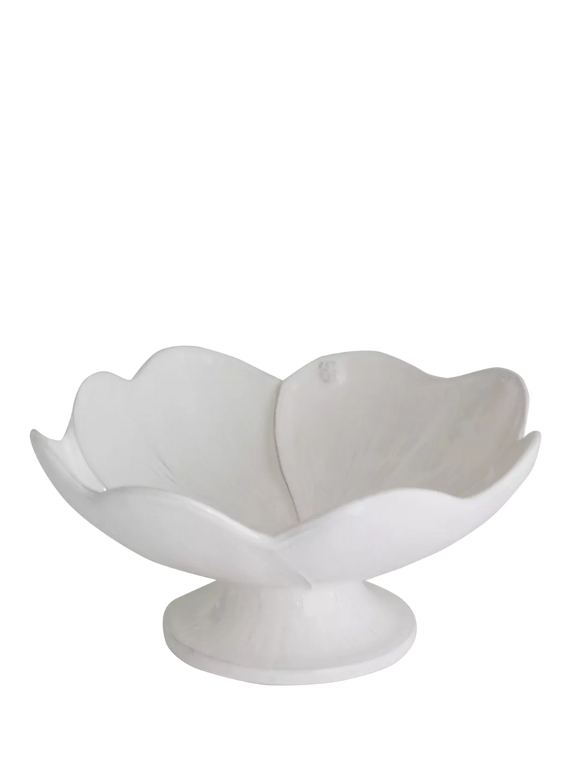 Virginia Casa clover footed serving bowl 34cm white, imported from the UK
