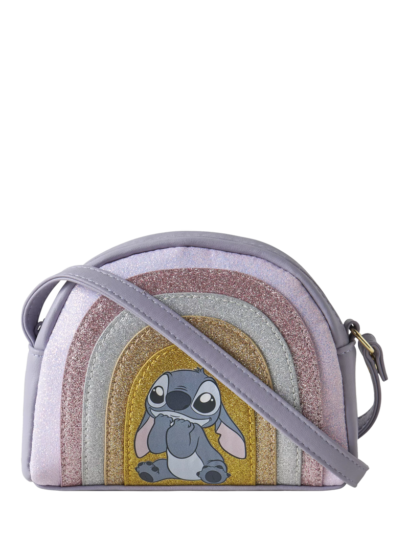 NAME IT Stitch glitter crossbody bag lavender grey, imported from the UK