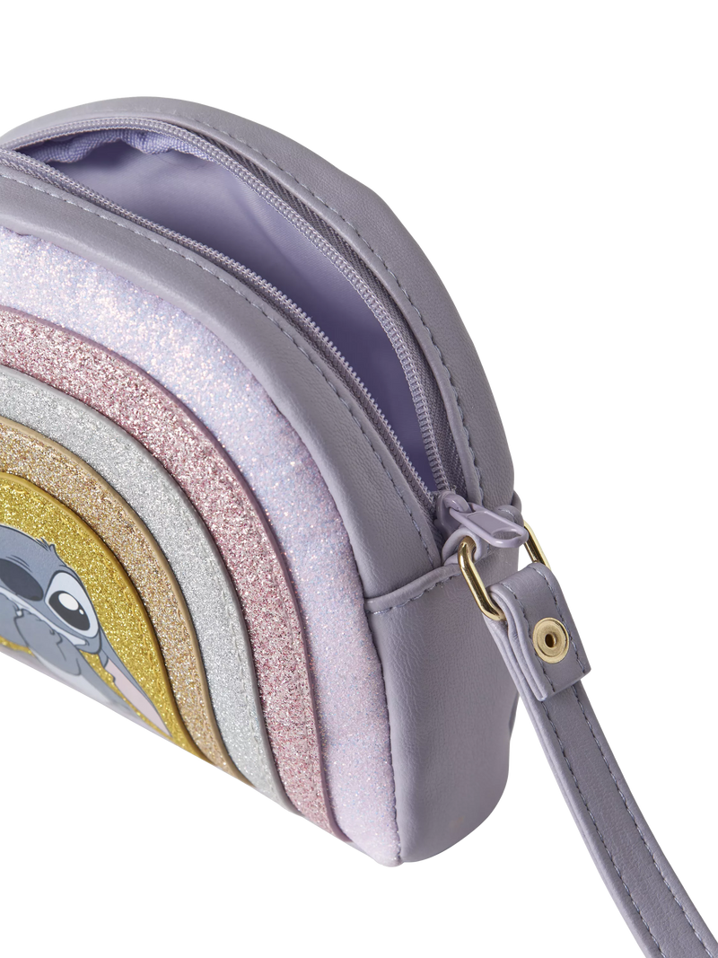 NAME IT Stitch glitter crossbody bag lavender grey, imported from the UK