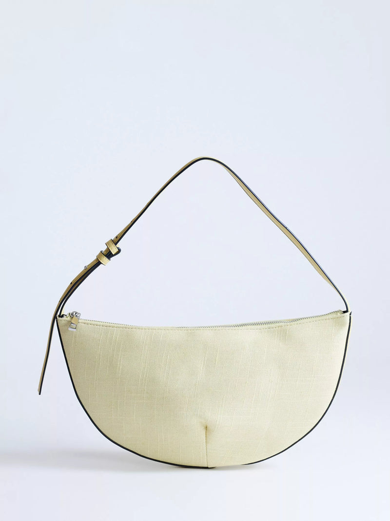 Topshop curly shoulder bag in lemon - British product