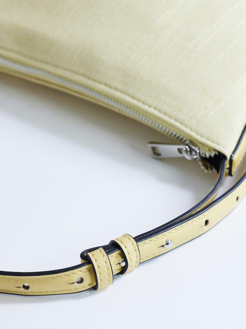 Topshop curly shoulder bag in lemon - British product
