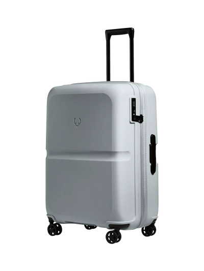 John Lewis Antler 68cm Expandable Double Wheel Medium Single Stripe Suitcase, Salt Blue- Buy online at McGrocer