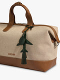 Antler leather AirTag holder in Cedar - British product