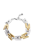 UNOde50 chunky interlock two tone bracelet silver gold (British brand)