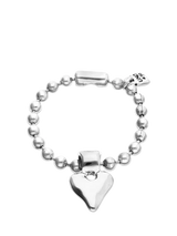 John Lewis UNOde50 Molten Heart Beaded Bracelet, Silver- Buy online at McGrocer
