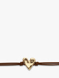UNOde50 Molten Heart Cord Bracelet brown gold, UK version