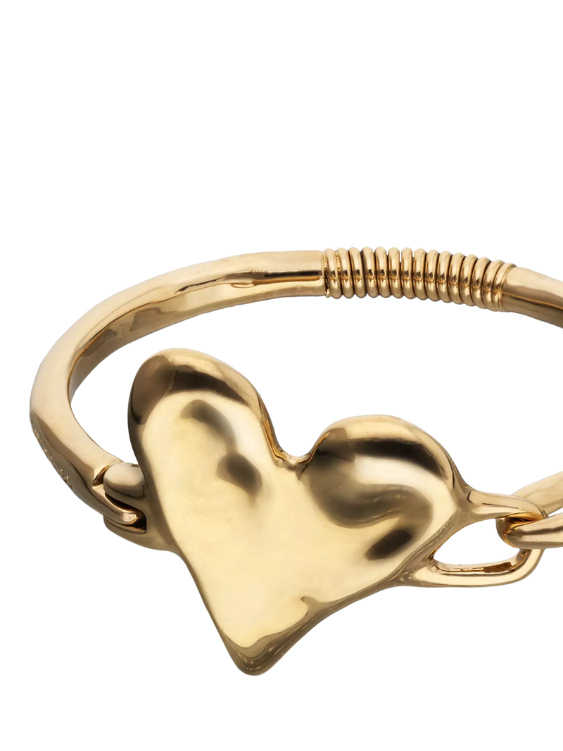 UNOde50 Chunky Molten Heart Bracelet gold L, imported from the UK