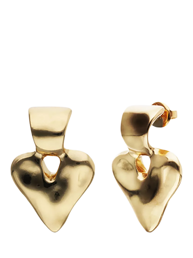 UNOde50 Molten Heart Stud Earrings