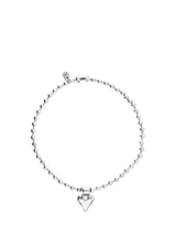 John Lewis UNOde50 Molten Heart Beaded Necklace Silver Plated 40.5cm- Buy online at McGrocer