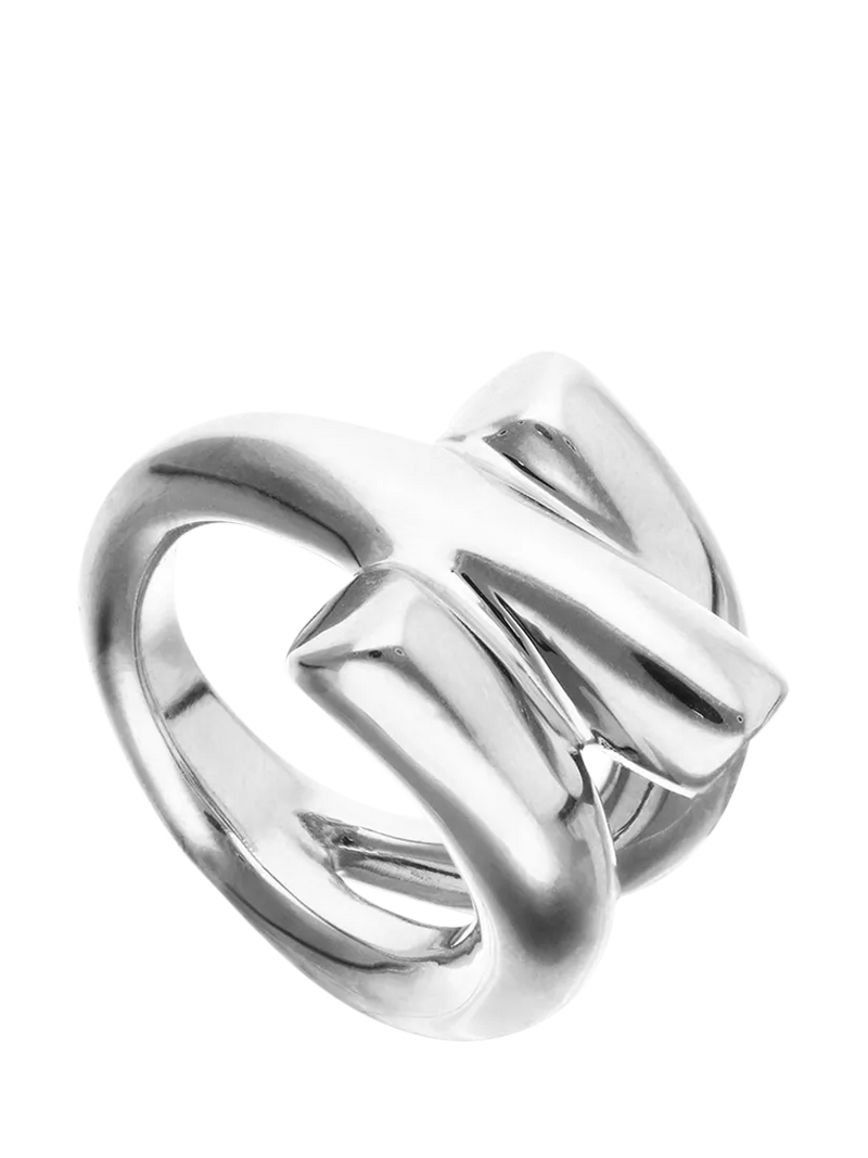UNOde50 Intertwine Spiral Ring silver, imported from the UK