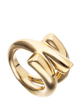 John Lewis UNOde50 Intertwine Spiral Ring, Gold- Buy online at McGrocer