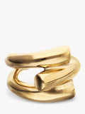 UNOde50 gold spiral ring UK size P (British brand)