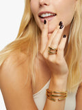 UNOde50 gold spiral ring UK size P (British brand)