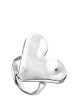 John Lewis UNOde50 Molten Heart Silver Ring Size M 1/2- Buy online at McGrocer