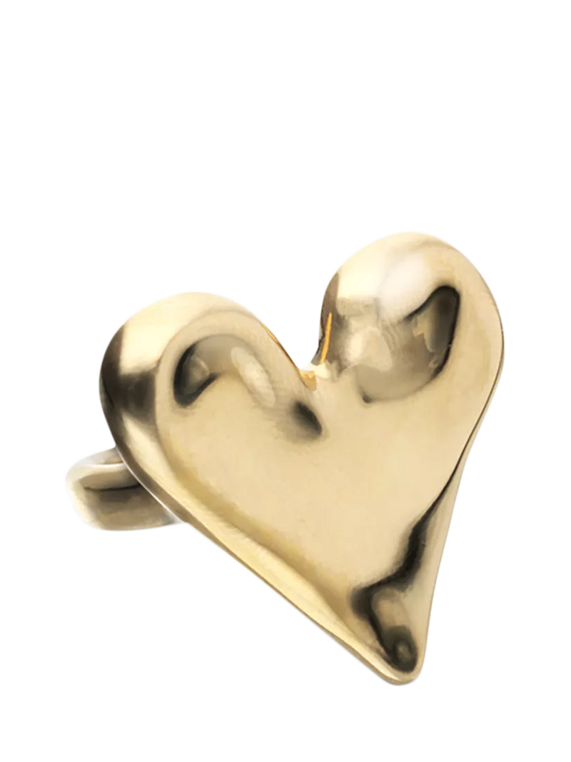 UNOde50 Molten Heart Ring Gold Cocktail Ring