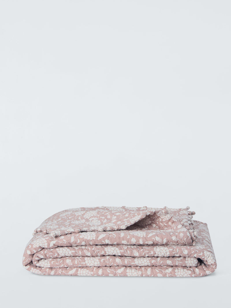 John Lewis Halley quilted bedspread pink 220 x 220 cm - British product