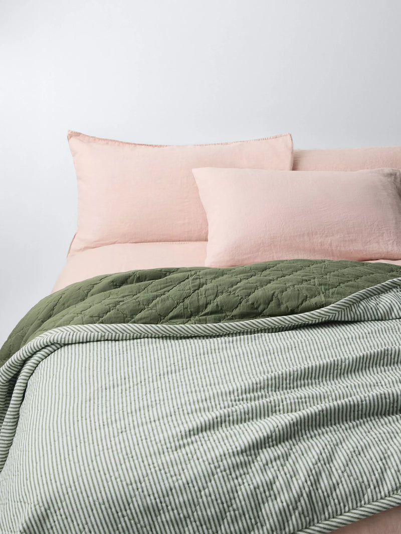 John Lewis striped quilted bedspread king size - British product