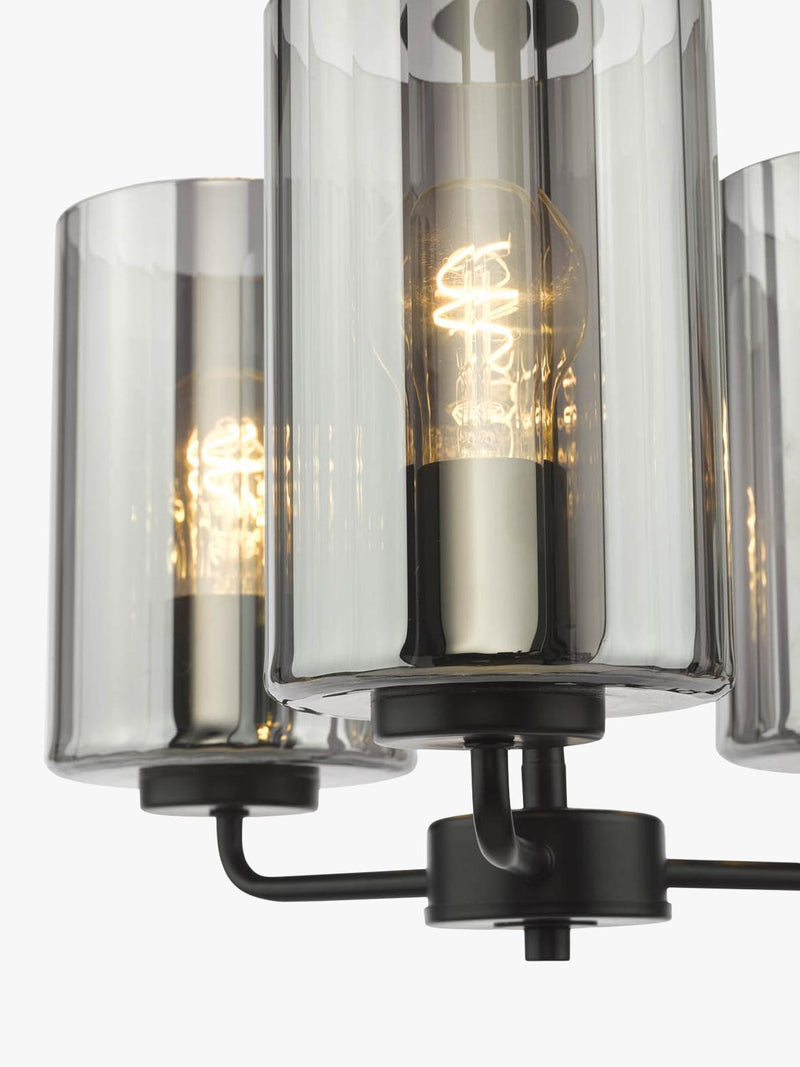 Där Daylin three-arm pendant light black, imported from the UK