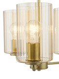 Där Daylin gold three-arm pendant ceiling light (British brand)