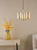 Där Daylin gold three-arm pendant ceiling light (British brand)