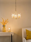 Där Daylin gold three-arm pendant ceiling light (British brand)