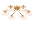 Där ceiling light gold and amber 6-arm semi-flush, UK version