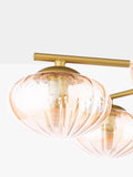 Där ceiling light gold and amber 6-arm semi-flush, UK version