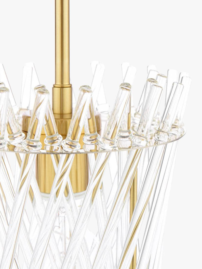 Där Loire pendant ceiling light brass clear - British product