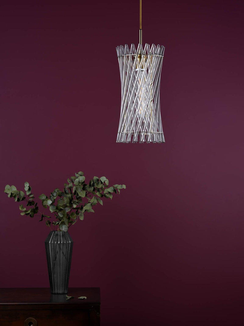Där Loire pendant ceiling light brass clear - British product