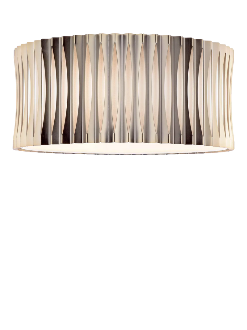 Där Netra 3 light flush ceiling light satin bronze, UK version