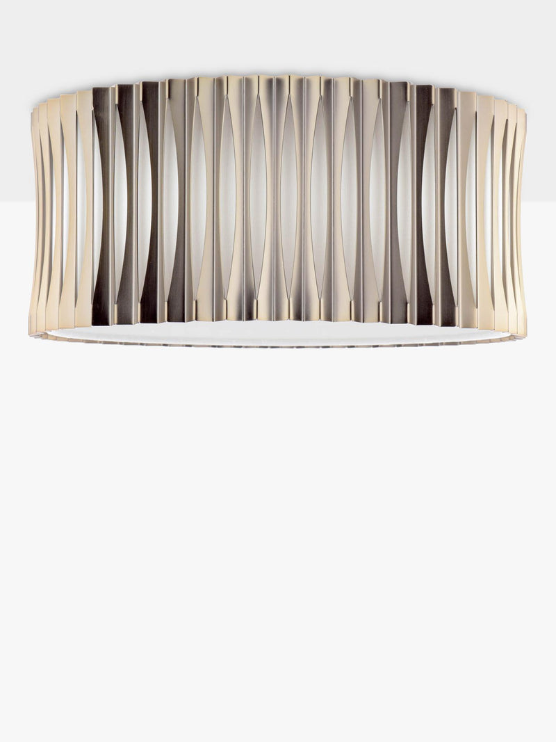 Där Netra 3 light flush ceiling light satin bronze, UK version