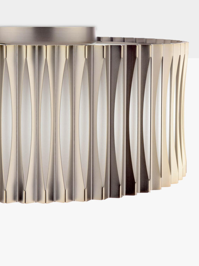 Där Netra 3 light flush ceiling light satin bronze, UK version
