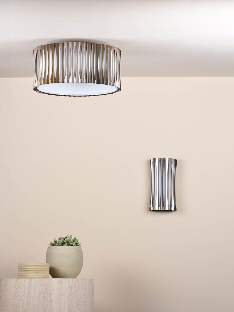 Där Netra 3 light flush ceiling light satin bronze, UK version