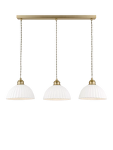 John Lewis Laura Ashley Durford 3 Light Bar Pendant Ceiling Light, Antique Brass- Buy online at McGrocer