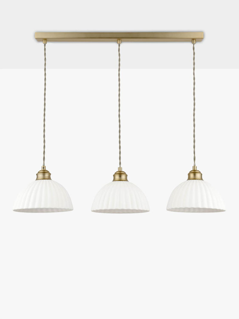 Laura Ashley Durford pendant light antique brass, UK version
