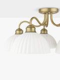 Laura Ashley Durford semi flush ceiling light antique brass, UK version