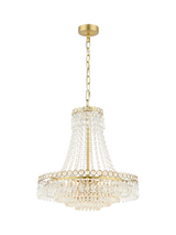 John Lewis Laura Ashley Enid 5 Arm Crystal Chandelier Ceiling Light, Antique Brass- Buy online at McGrocer