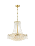 Laura Ashley Enid crystal chandelier antique brass five arms UK version