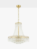 Laura Ashley Enid crystal chandelier antique brass five arms UK version
