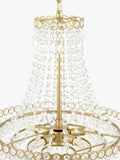 Laura Ashley Enid crystal chandelier antique brass five arms UK version