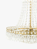 Laura Ashley Enid crystal chandelier antique brass five arms UK version