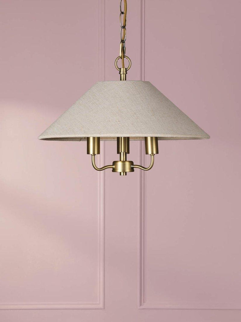 Laura Ashley Harland pendant ceiling light 40cm antique brass (British brand)