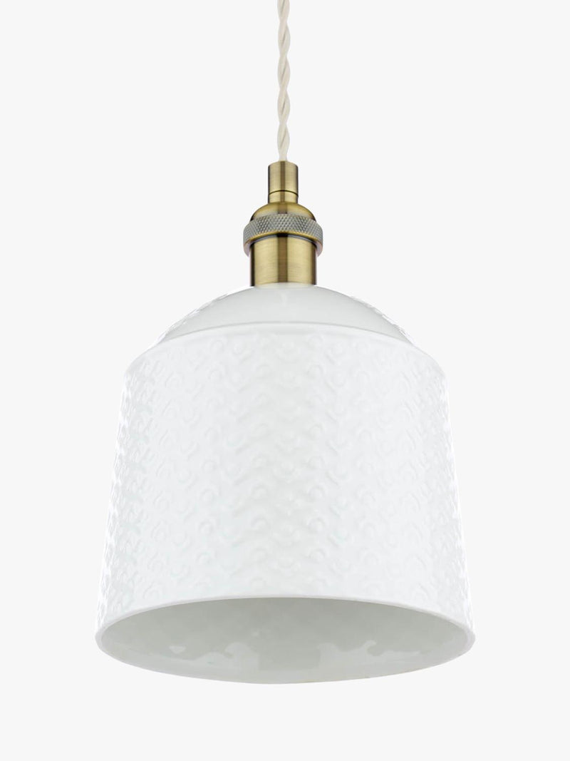 Laura Ashley porcelain pendant ceiling light set of 2 cream, UK version