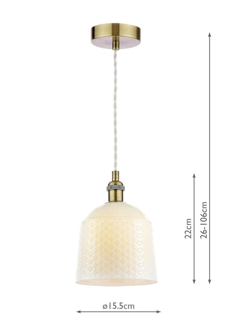 Laura Ashley porcelain pendant ceiling light set of 2 cream, UK version