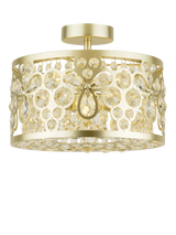 John Lewis Laura Ashley Tilbrook Small Flush Ceiling Light, Champagne- Buy online at McGrocer