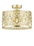 Laura Ashley Tilbrook flush ceiling light champagne (British brand)