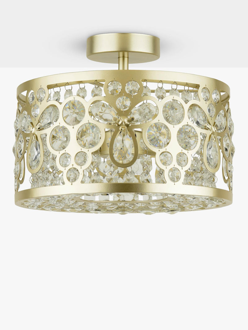 Laura Ashley Tilbrook flush ceiling light champagne (British brand)