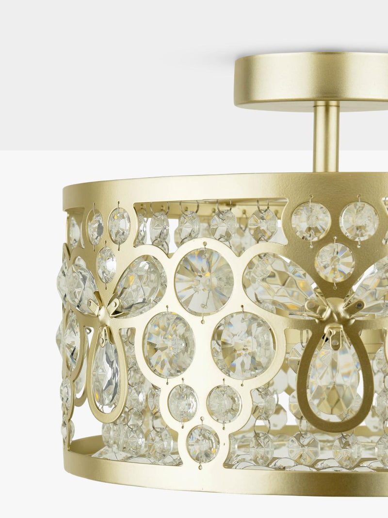 Laura Ashley Tilbrook flush ceiling light champagne (British brand)