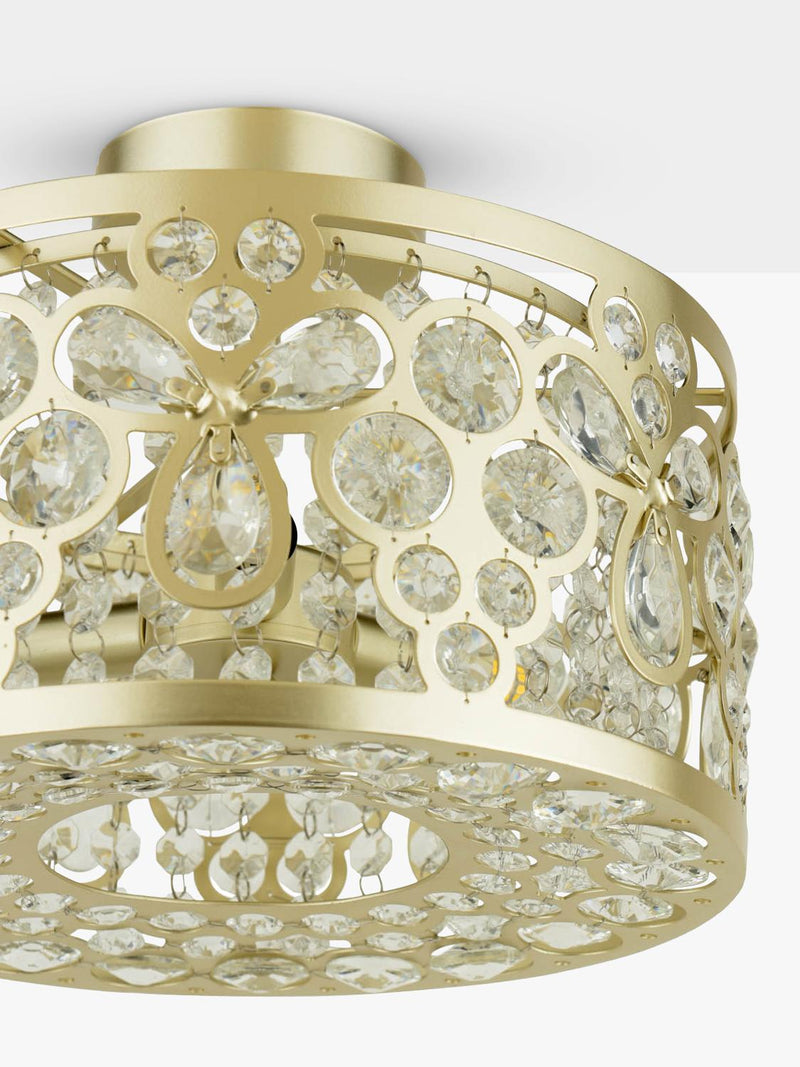 Laura Ashley Tilbrook flush ceiling light champagne (British brand)