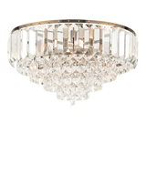 John Lewis Laura Ashley Vienna Crystal Glass Flush Ceiling Light in Antique Brass- Buy online at McGrocer